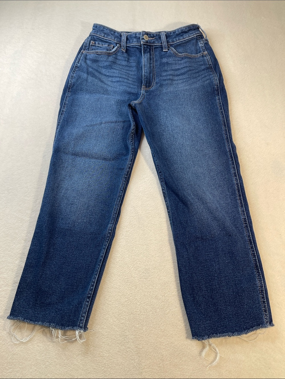 Hollister ULTRA HIGH RISE MOM JEAN  Indigo Straight-Leg Jeans WOMENS  5 S